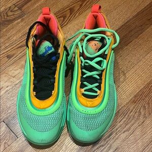 adidas Vibrant Green and Orange Sneakers